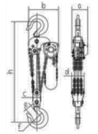 Talhas manuais de corrente Elevar compacta - EC - 15t